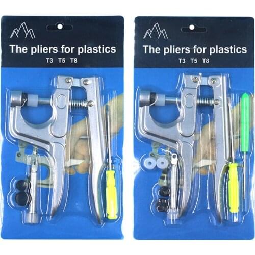 Plastic Drukknoop Tang Aluminium Handleiding Fastener Plastic Hars Druk Stud Tong Diy Familie Tailor Tool Voor Kleding Naaien