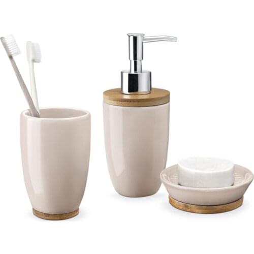 Bern 3'lü Bathroom Set + Home Decoration + Bath Items + Bathroom Hardware + Liquid Sabunluklar