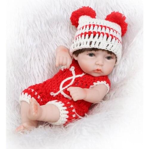 Full silicone dolls reborn baby girl children baby girl dolls gift 26cm size rooted hair bebe gift reborn can bathe