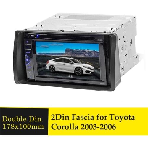 Double Din Radio Fascia Frame for Toyota Corolla 2003 2004 2005 2006 Car Adapter DVD Stereo Facia Panel Dash Install Trim Kit