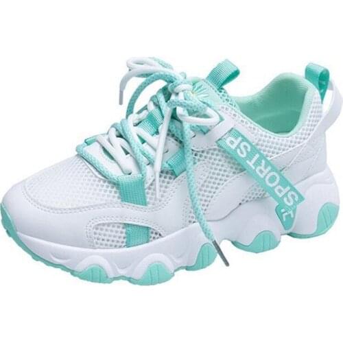 Mesh comfortable bottom womens shoes new fashion casual womens shoes versatile breathable platform sneakers women loafers