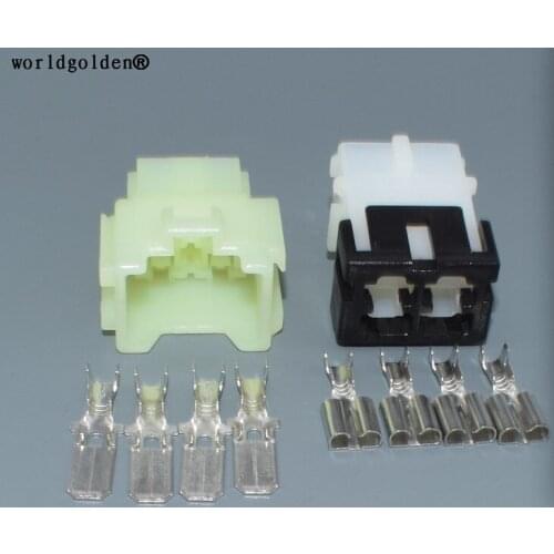 Shhworldsea 4pin 4p 6.3mm Air conditioning heater blower resistor plug with terminal