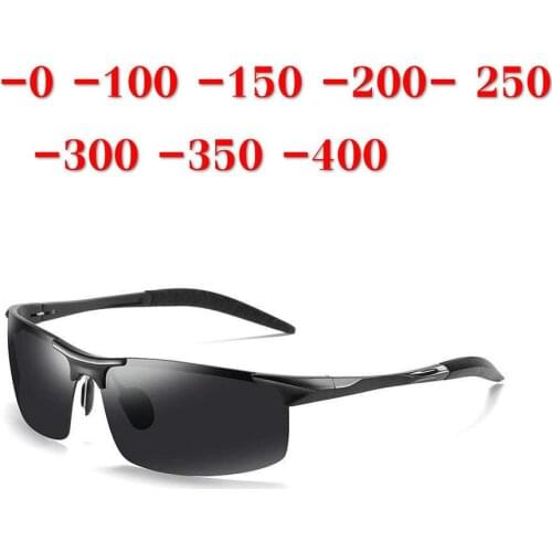 2019 NEW Aluminum Magnesium Custom Made Myopia Minus Polarized Lens Sport Polarized Sunglasses Black Anti-wind Goggle NX