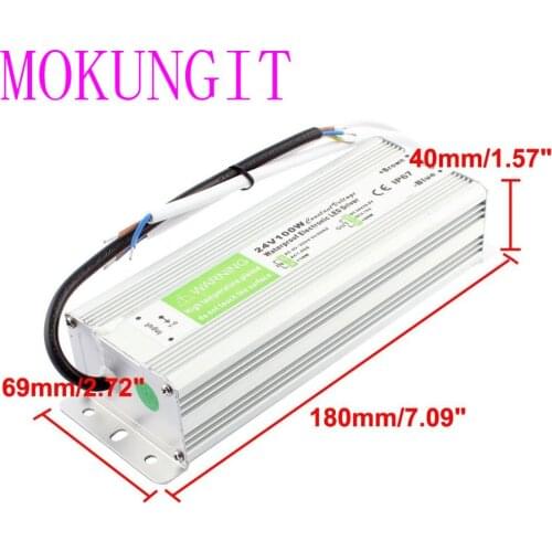 High Power 24V 100W IP67 Waterproof LED Power Supply AC110-260V to DC24V Electronic LED Driver Switch Transformer Adapter