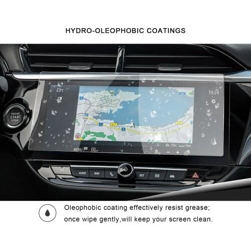 RUIYA Car Screen Protector For Corsa-e/Corsa F MY20 10 Inch 2020 2021 GPS Navigation Touch Display Auto Interior Accessories