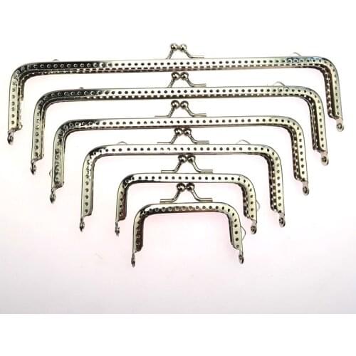 10PCS 20.5CM DIY Kiss Clasp Metal Purse Frame Handle for Clutch Bag Accessories Clasp Square Clasp Lock Bags Hardware