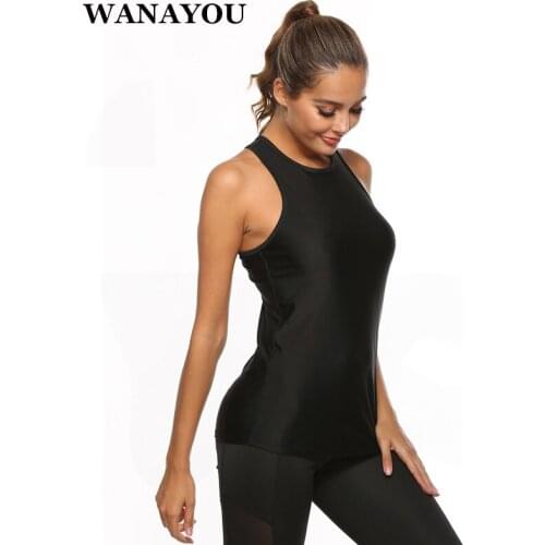 WANAYOU Women Beautiful Back Yoga Shirt, Sleeveless Running Yoga Shirt, Breathable Workout Gym Training Fitness Vest Yoga Shirt