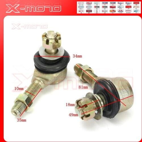 10mm Motorcycle Tyre Tie Rod Ball Joint 70cc 90cc 110cc 125cc 150cc 200cc 250cc ATV Quad 4-wheeler