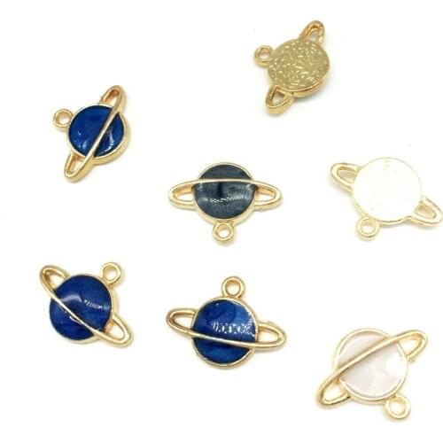 New 10pcs Fashion Charms Enamels Earth Alloy Pendant Making Gift Hair Bracelet Necklace Jewelry Accessories DIY Craft 2018