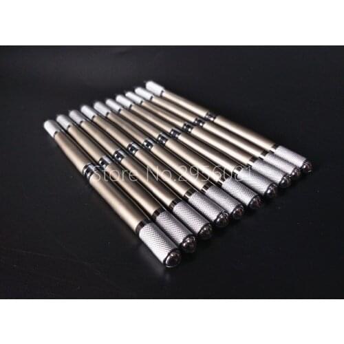 100pcs Professional Tattoo Pen Permanent Makeup Microblading Pen for Lip Eyebrow 3 Head Can Used Different Needles