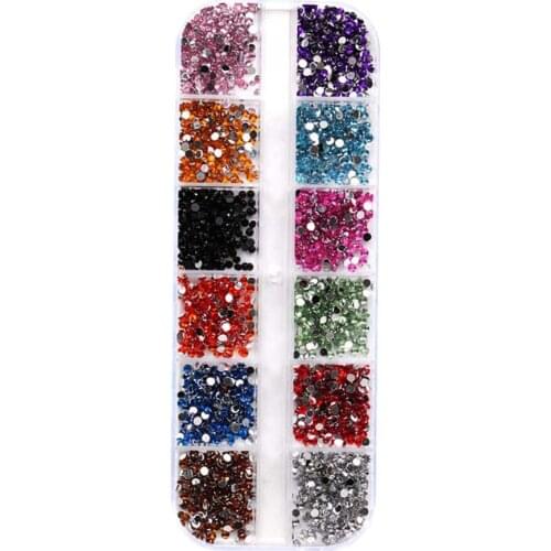 12 Colors Manicure Bottoming Rhinestone Nail Art Decoration DIY Manicure Glitter Accessories