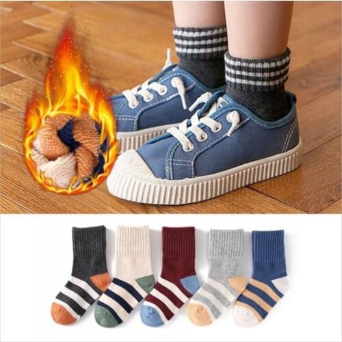 5pairs/lot Fashion Star Kids Boys Girl Socks Soft Winter Autumn ThickenCotton Cartoon Warmer Children Sock Dinosaur Socks 2-12Y