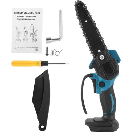 6 Inch Mini Electric Chainsaw With Battery Indicator Rechargeable Woodworking Tool Low Power Consumption Electric Chainsaw