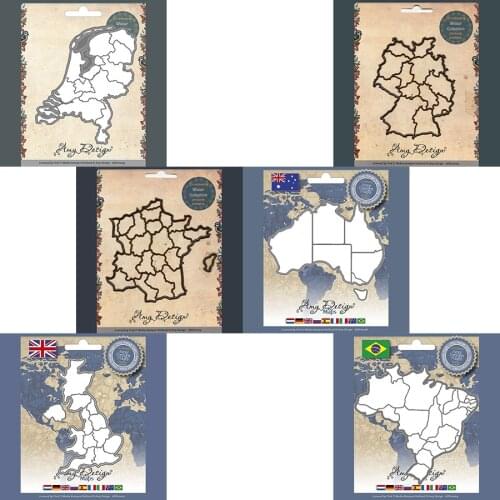 CH 2020 New Arrival Map fragments Metal Cutting Dies For Scrapbooking DIY Cards Stencil Paper Craft Handmade Album