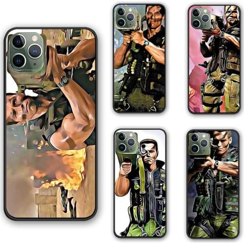 Arnold Schwarzenegger Film Commando 1985 poster back cover For iphone 11 12 mini 11pro 11promax Tempered Glass phone case
