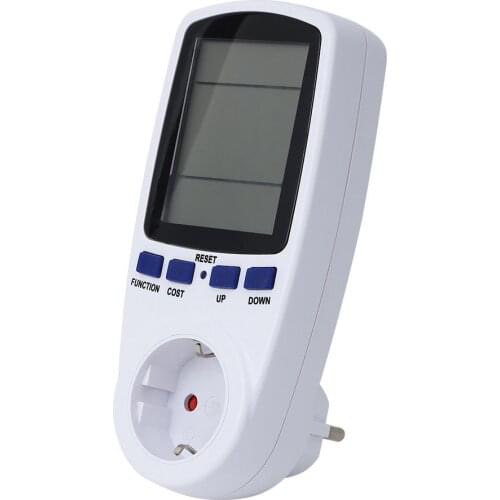 LCD Digital Volt Voltage Wattmeter Power Analyzer Electronic Energy Meter Automatic Kwh Switch EU plug AC Meters 220v socket