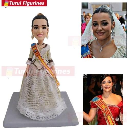 Girl in wedding dress cheerleader angel figurines mini people sculpted figure hand-painted best art decor for home decorations