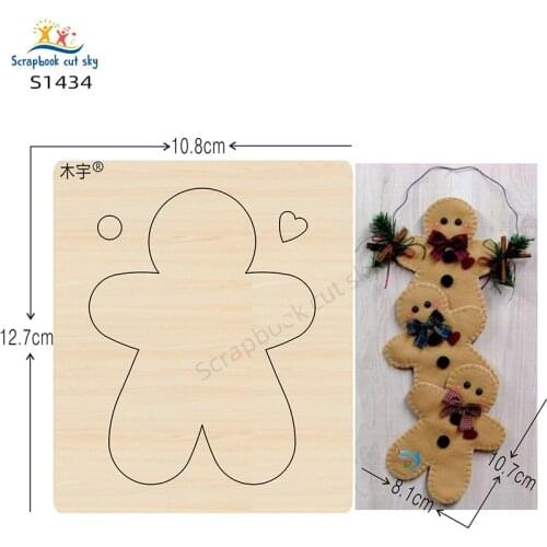 Gingerbread Dolls DIY S1434 Muyu Wooden Mold Scrapbook Cutting Dies Suitable For Market General Machines