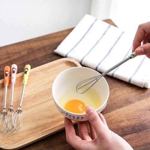 Ceramic Handle Egg Beater Drink Whisk Mixer Kitchen Egg Beater Mini Handle Mixer Stirrer Tools Maker Drop Shipping