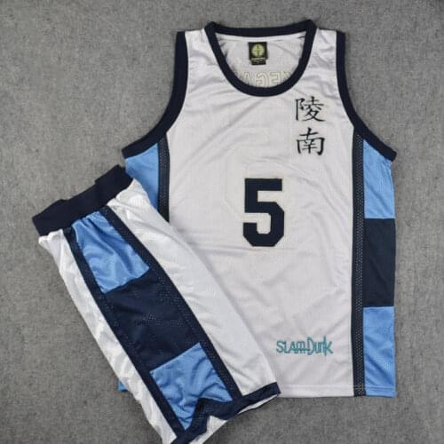 Anime SLAM Cosplay Costume Ryonan School No.5 IKEGAMI Basketball Jersey Tops+Shorts Full Set Suits Team Uniform Size M-XXL