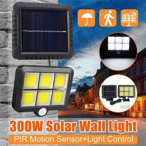 Hot Sales 1PC 120LED Solar LED Light Outdoors IP65 Waterproof Remote Control Motion Sensor Solar Wall Lamp For Garden Decoration