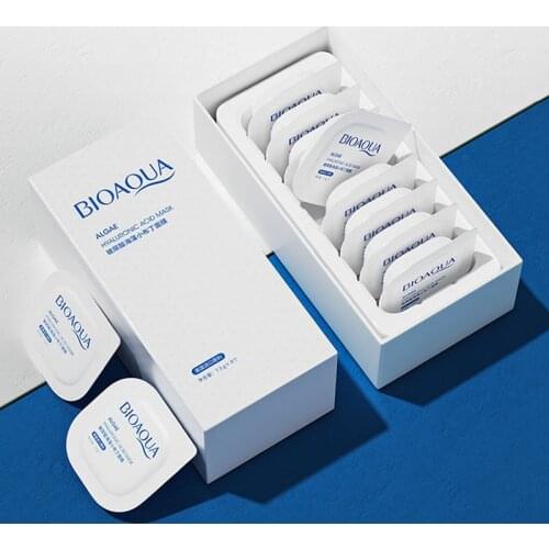 8 Pcs Hyaluronic Acid Seaweed Pudding Facial Mask Mud Moisturizing Delicate Shrink Pores Hydrate Smear Type Firming Skin Smooth