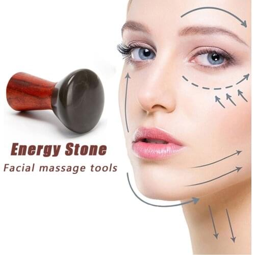 Volcanic Hot Stones Massage Gua Sha Natural Hot Stone Needle Back Neck Face Massager Spa Care Relax Muscles Skin Remove Wrinkles