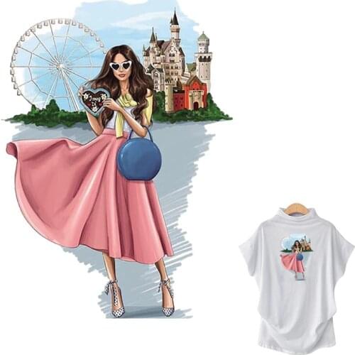 Fashion Lady Thermal Patch Heat Transfer Washable Badges Clothing Deco New Design Diy Accessory Stickers On Clothes