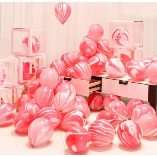 New 20pcs 10 inch Painting Agate Balloons Colorful Cloud Air Balloon Birthday Party Wedding Engagement Ballon Decoration