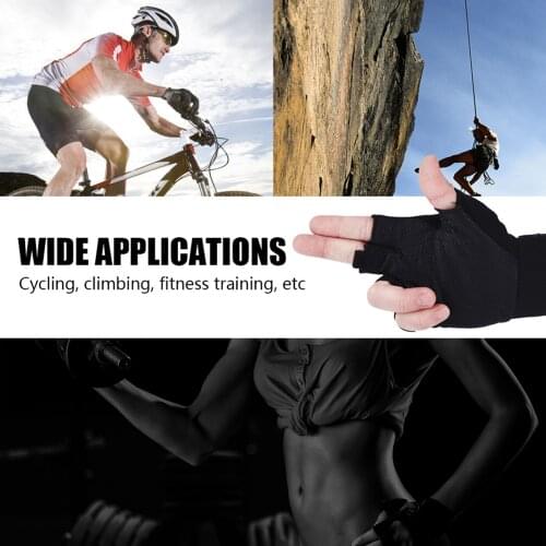 1 Pair Half Finger Gloves Breathable Anti-slip Waterproof for Outdoor Cycling Climbing Doing Sports