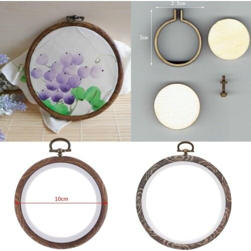 Practical Embroidery Hoops Frame Set Bamboo Wooden Embroidery Hoop Rings for DIY Cross weave Needle Craft Tools