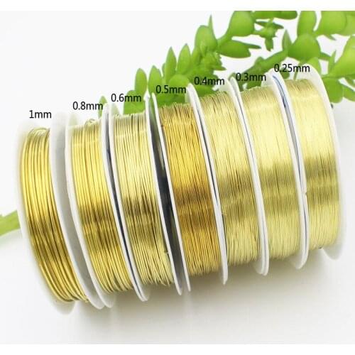 0.25-1mm Silver Wire To Bead Diy Bracelet Earring Making Cords Beading Wire,Jewelry Findings Brass Rope1pcs/lot