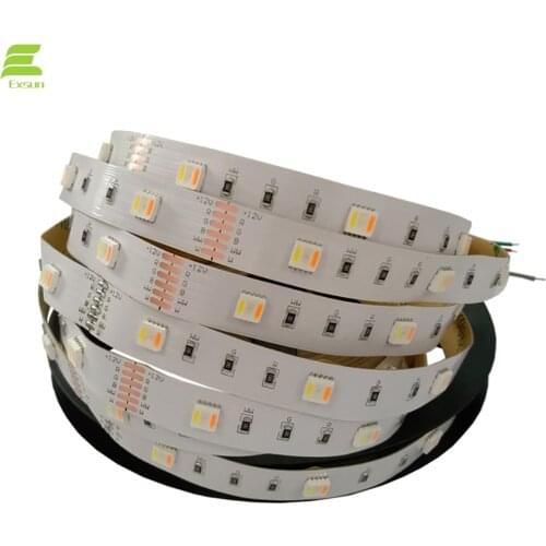 5050 RGB CCT LED Strip 30 led/Meter DC 12V 5 in 1 Chip RGB CW WW Flexible adjustable RGB Led Strip