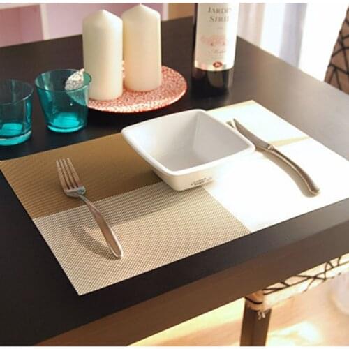 PVC Heat-Proof Restaurant Mixed Color Place Mat Eco-friendly Multi-purpose coasters Washable Thicken Insulation Table Mat