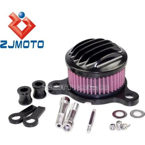 Motorcycle Aluminum Finned Air Cleaner Intake Air Filter For Harley Sportster XL1200 XL883 2004-2015
