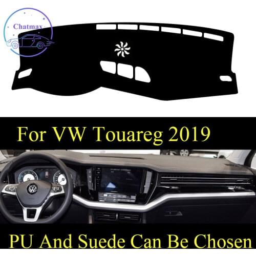 For Volkswagen VW Touareg 2019 Dashboard Console Cover PU Leather Suede Protector Sunshield Pad
