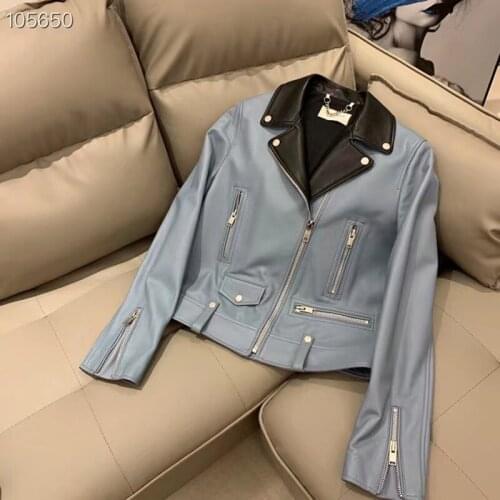 Females Autumn Jacket And Spring 2021 New Arrival Short Style Imported Sheepskin Overcoat Women Locomotive Model