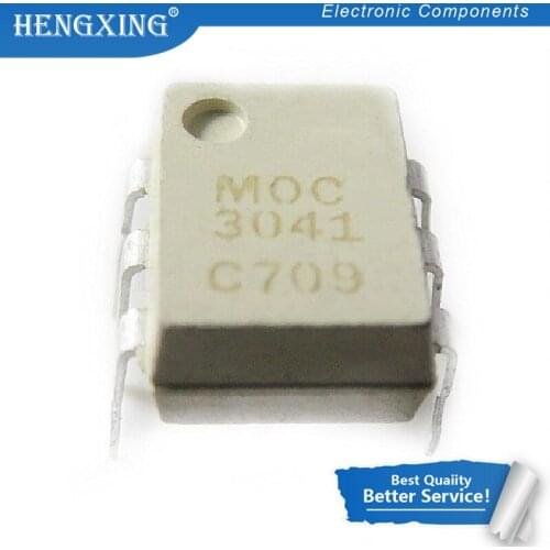 10pcs/lot MOC3041M MOC3041 DIP-6 SMD-6 OPTOISOLATORS TRIAC DRIVERS In Stock