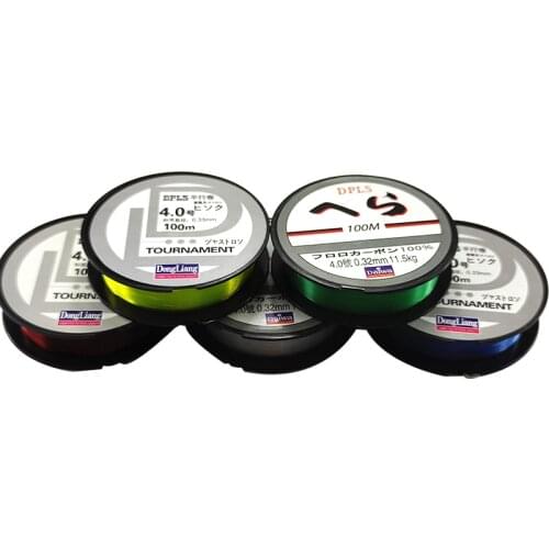 100M Nylon Fluorocarbon Fishing Line 3.0# 4.0# 5.0# Nylon Line 6 Colors High Strength Large Horsepower Main Line B517