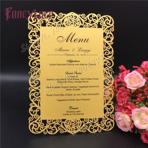 12x17cm Laser Cut Love Table Place Card Wedding party menu card Wedding Favor Party Decoration diy Guest Place Cards 20 pcs/lot