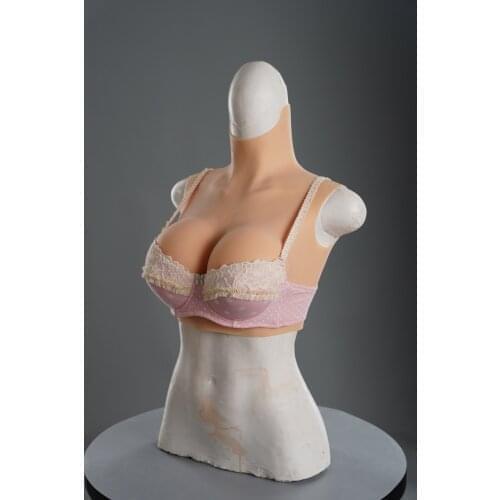 2G Upgrade BCD High Collar Neck Fake Artificial Boob Realistic Silicone Breast Forms Crossdresser Shemale Transgender Drag Queen