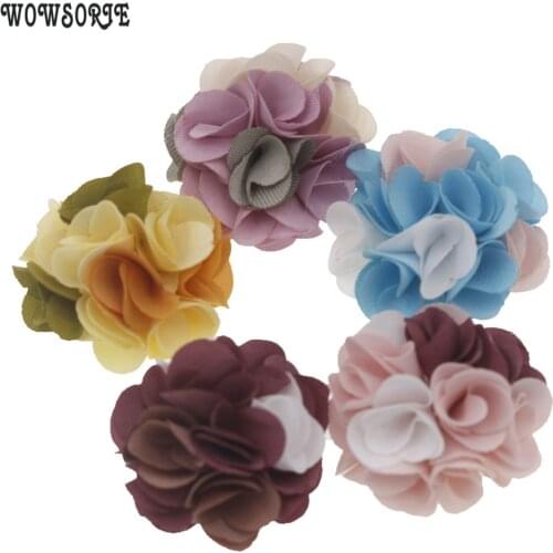 3.5cm Fashion mini baby DIY Chic Hair Flower Accessory without headband No Hair clips children girls hair Accessories 20pcs/lot