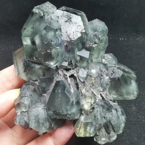 309.7gRare fluorite cluster minerals: home decoration and ornaments for teaching specimens of degaussing geology