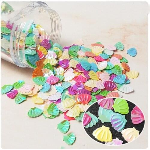 600pcs Sea Shell Sequins 8mm Pvc Loose Sequin Glitter Paillettes For Nail Art Manicure Sewing Wedding Decor Confetti Lentejuelas