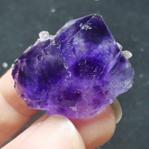 9.8Natural rare purple fluorite mineral specimen stone and CRYSTAL HEALING CRYSTAL QUARTZ GEM