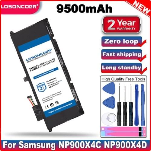 9500mAh AA-PBXN8AR Battery for Samsung NP900X4C NP900X4D NP900X4B NP900X4 NP900X46 NP900X4C-A01 A02 NP900X4B-A01FR 15 Inch