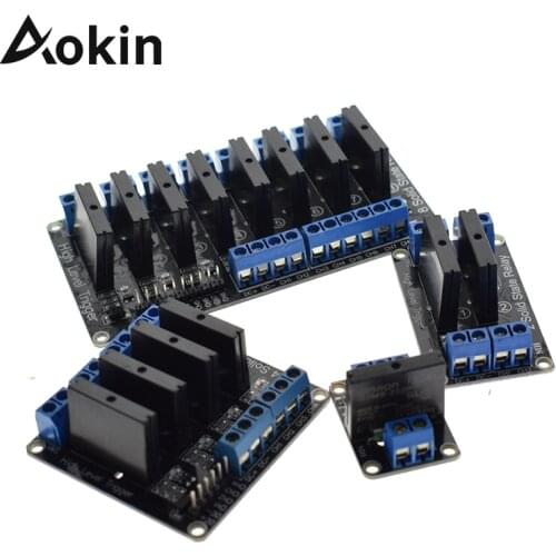 Aokin 1 2 4 Channel 5V DC Relay Module Solid State High Level SSR AVR DSP for Arduino
