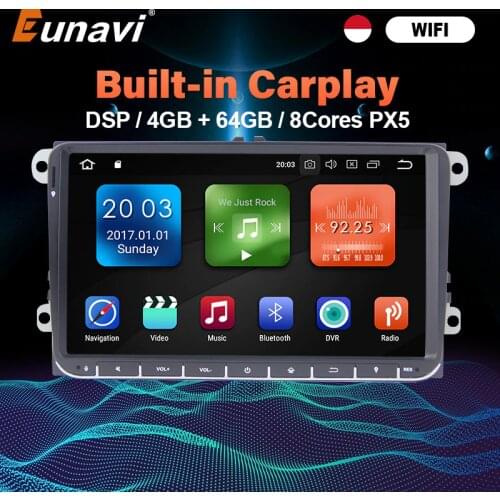 Eunavi 2 Din Android Car Radio GPS Multimedia for VW Passat B6 Polo GOLF 5 Touran Jetta Tiguan Magotan Seat Auto Audio 8CorRE 4G