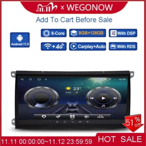 Carplay 8.8" IPS Android 10.0 6GB 128GB Car DVD Player GPS WIFI Bluetooth 5.0 RDS Radio For Porsche Cayenne 2003- 2008 2009 2010