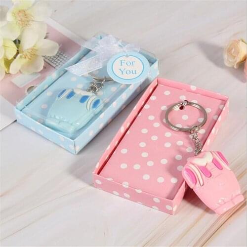 Free Shipping Hot Selling Newest Keychain Favor Baby Shower Cute Baby Clothes Keychain For Boy and Girl 20Pcs/Lot